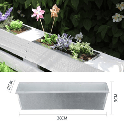 Galvanized steel planters for Euro pallets, 38 cm wide