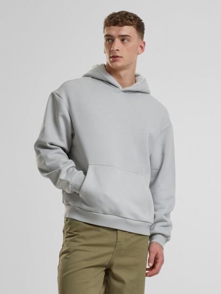 weicher URBAN CLASSICS Herren Hoodie Kapuze 330 g/m&sup2; mit Baumwolle Grau