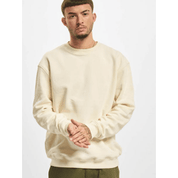 weiches URBAN CLASSICS Herren Sweatshirt Rippstrick 380 g/m² mit Baumwolle Ecru-Weiß