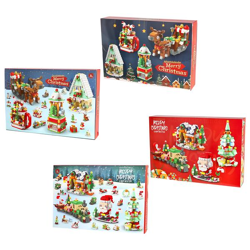 Advent Calendar Building Block Set XMAS, 2/s, approx. 38 x 26 cm