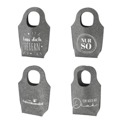 Felt gift bag with saying 4/s