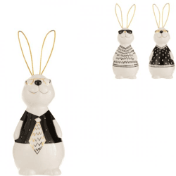 J-Line-Figur „Hase Max“, 19,5 cm, 3er-Set, sortiert