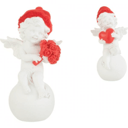 J-line figurine of an angel with a hat, 15 cm, 2 assorted