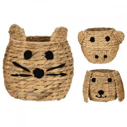 J-line Water Hyacinth Basket, 27 cm, 3-piece assortment