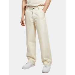 Casual Urban Classics Men's Jeans with Zipper Pockets, 350 g/m², Cotton, Ecru-White