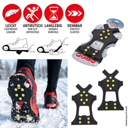Spikes für Schuhe, schwarz, 3/s, 2er Set