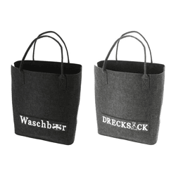 Laundry bag sayings, 2/s, 40x45x25cm