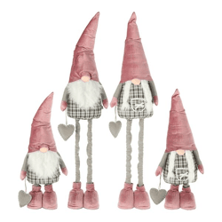 Udo the Gnome, telescoping legs, PINK, 2/s, max height approx. 120 cm