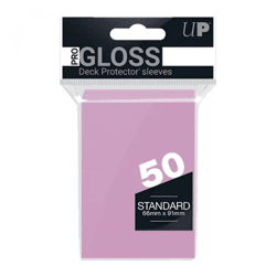 Bright Pink PRO-Gloss Standard Deck Protector Sleeves (50)