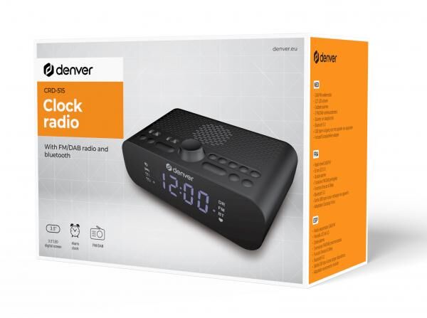 DAB+ Clockradio | DAB | DAB+ | FM | Alarm | Sleep | Snooze | LCD Display