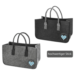 Felt bag firewood Heimatliebe 2/s