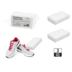 Dirt Eraser, Set of 3, White, approx. 11 cm