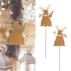 Garden plug reindeer, rusty, 2/s, L, approx. 32cmH
