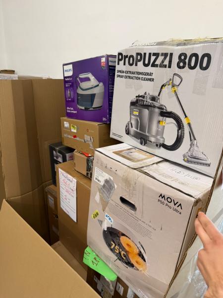 K&Uuml;CHEN- & REINIGUNGSGER&Auml;TE &ndash; AMAZON-RETOUREN &ndash; 75% UNTER RETAIL &ndash; 8 ST- 126,23 &euro;/ST- 8,48 &euro;/KG