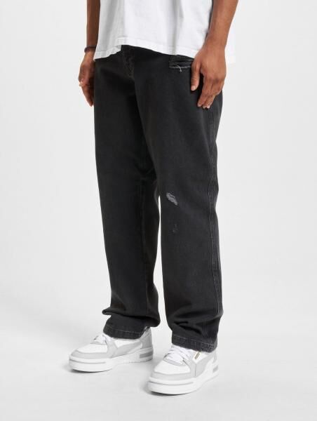 l&auml;ssige DEF Herren Jeans Slim Fit mit Baumwolle Schwarz