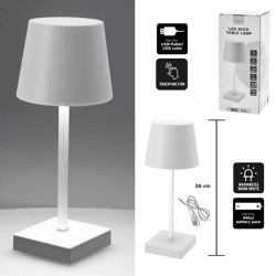 LED Tischleuchte, USB, weiß, S, ca. 26cm