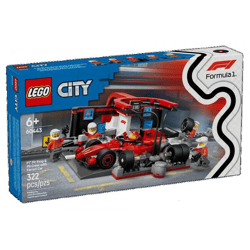 LEGO® City 60443 - F1® Pit Stop with Pit Crew and Ferrari Speedster (322 pieces)