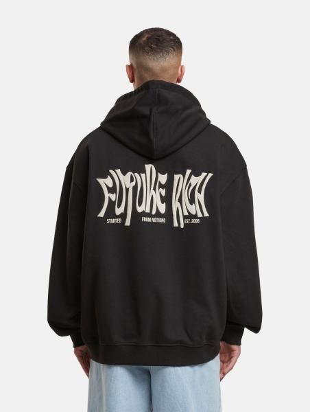 weicher DEF Herren Hoodie Kapuze mit Baumwolle Schwarz