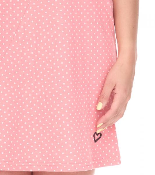 ALIFE AND KICKIN CamyAK B Damen Mini-Kleid gepunktetes Baumwoll-Kleid Sommer-Kleid 70366455 Rosa