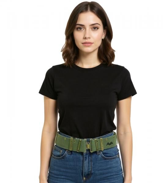 ANGELS & AIRWAVES Stoff-Gürtel der Rock-Band für Damen und Herren Einheitsgröße 109cm im militärischen Stil Freizeit-Gürtel BT107924A