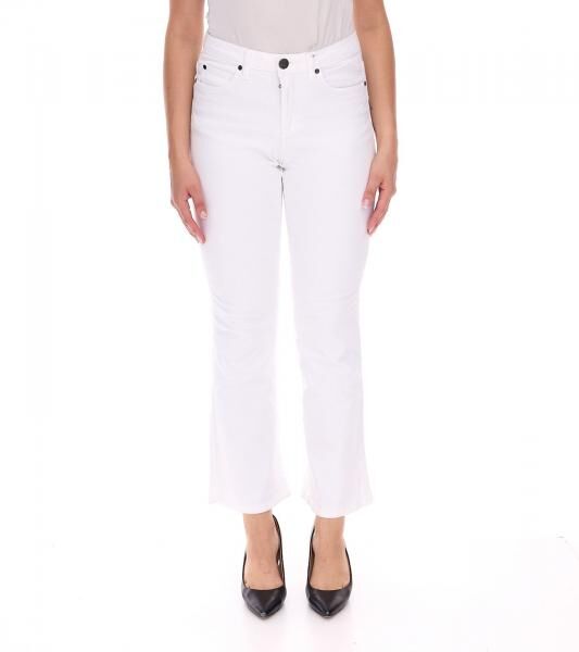 ARIZONA Damen Bootcut-Jeans modische High-Waist Denim-Hose im 5-Pocket-Style 205716 Wei&szlig;