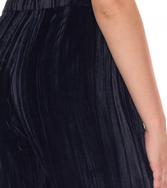 Damen Samt-Hose nachhaltige Stoff-Hose kn&ouml;chellange Freizeit-Hose 931114 Schwarz