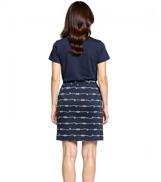 DELMAO Damen Mini-Rock nachhaltiger Sommer-Rock aus reiner Baumwolle 60074927 Dunkelblau