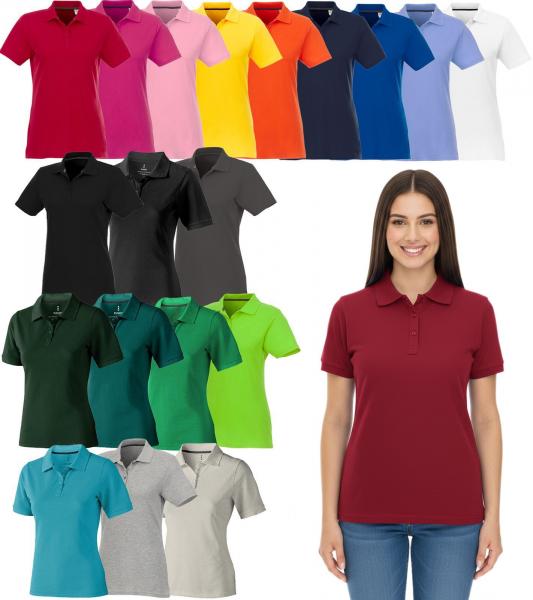 ELEVATE Helios Damen Polo-Shirt Baumwolle Polo-Hemd Pique-Strick 180 g/m² 38107 in Weiß, Rot, Blau, Gelb, Pink, Orange, Grün, Grau, Beig