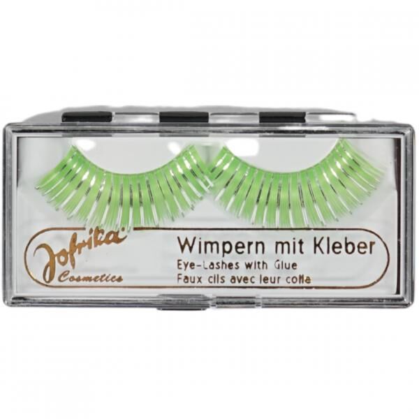 Jofrika Kosmetik künstliche Wimpern grün/silber 9,5 cm B-Wahl VE500