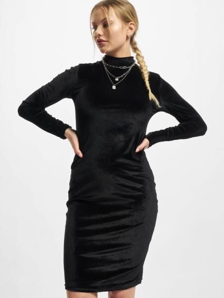 Fashionable URBAN CLASSICS Women's Stretch Dress, 200 g/m², Black