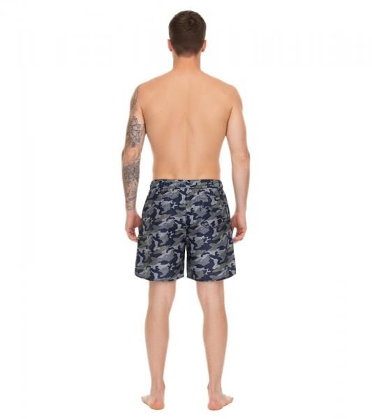 Pierre Cardin Herren Camouflage Schwimm-Hose Badehose Schwimm-Shorts LA203937 Blau/Khaki-Gr&uuml;n
