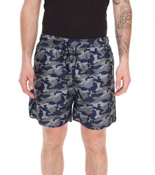 Pierre Cardin Herren Camouflage Schwimm-Hose Badehose Schwimm-Shorts LA203937 Blau/Khaki-Gr&uuml;n