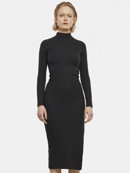 stilvolles URBAN CLASSICS Damen Kleid Schwarz