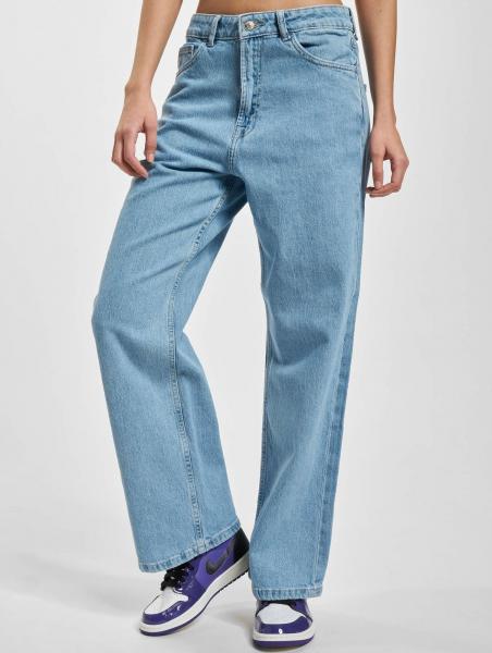 stylische Denim Project Damen Jeans Straight Fit Rei&szlig;verschluss Taschen Blau