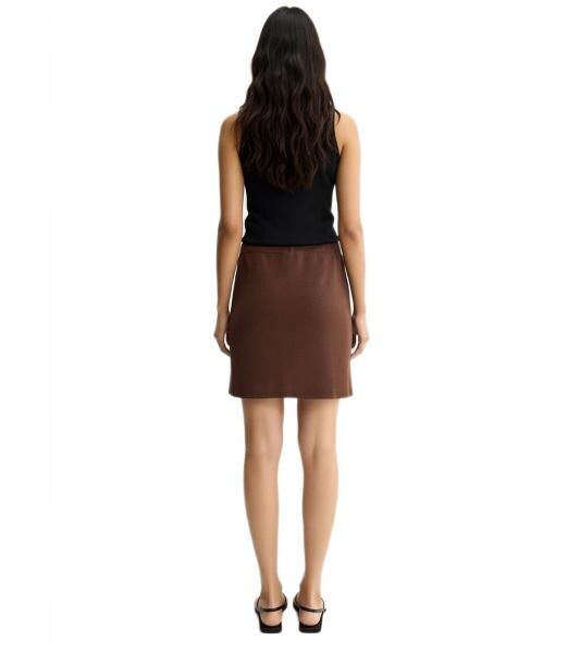 stylischer Damen Mini-Rock Feinstrick-Schlupfrock Gro&szlig;e Gr&ouml;&szlig;en 966465 Braun