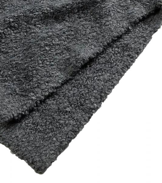weiches Damen Midi-Kleid Basic-Kleid aus Boucle-Garn Langarm-Kleid 935820 Gr&ouml;&szlig;e Gr&ouml;&szlig;en Grau