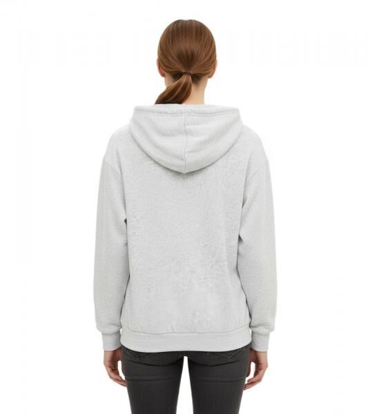 ZWILLINGSHERZ Hoodie Damen Sweat-Pullover Kapuzenpullover mit Tasche 46093-25 Grau