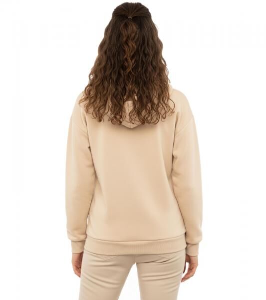 ZWILLINGSHERZ Hoodie Damen Sweat-Pullover Kapuzenpullover mit Tasche 46093-29 Beige