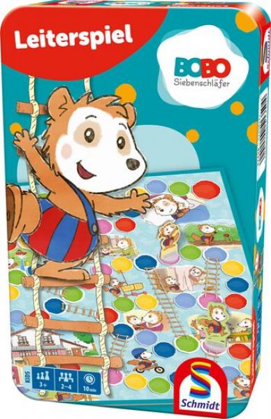 Bobo Siebenschl&auml;fer, Leiterspiel - Mitbringspiel in Metalldose