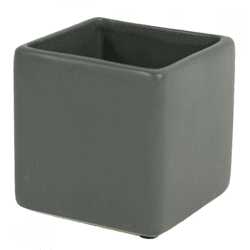 D&M Blumentopf, quadratisch, Basic, mattgrau, 14 cm