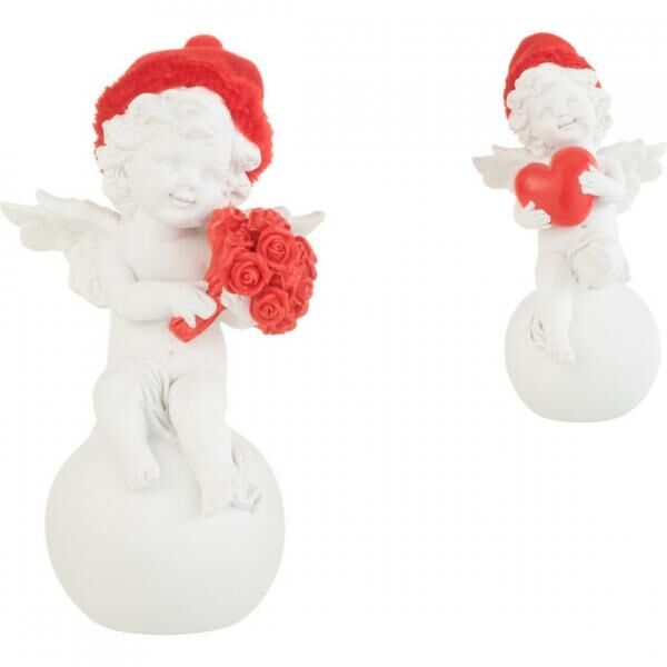 J-Line Figur „Engel mit Mütze“, 15 cm, 2 Stück, sortiert