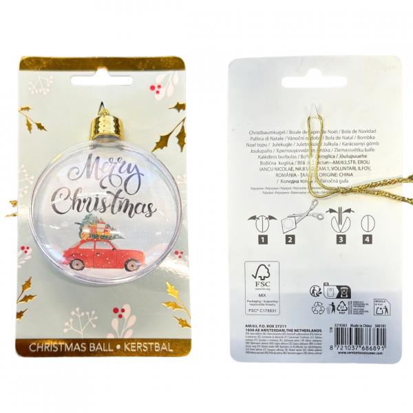 Kersthanger met foto 8 cm 2 assorti VE24