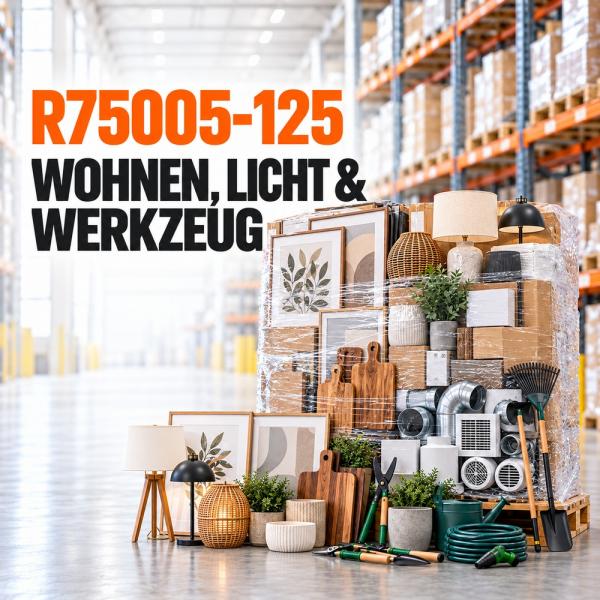 Neuwarenpalette R75005-125 | Wohnen, Licht und Werkzeug | 59 Teile