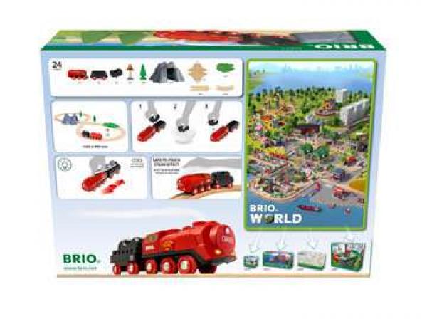 BRIO - Batterie-Dampflok Set