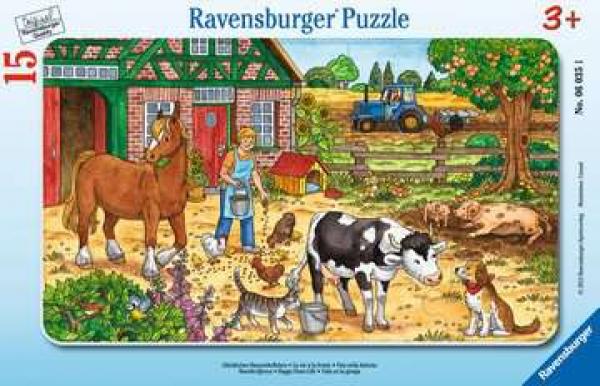 Gl&uuml;ckliches Bauernhofleben- Rahmenpuzzle - 15 Teile