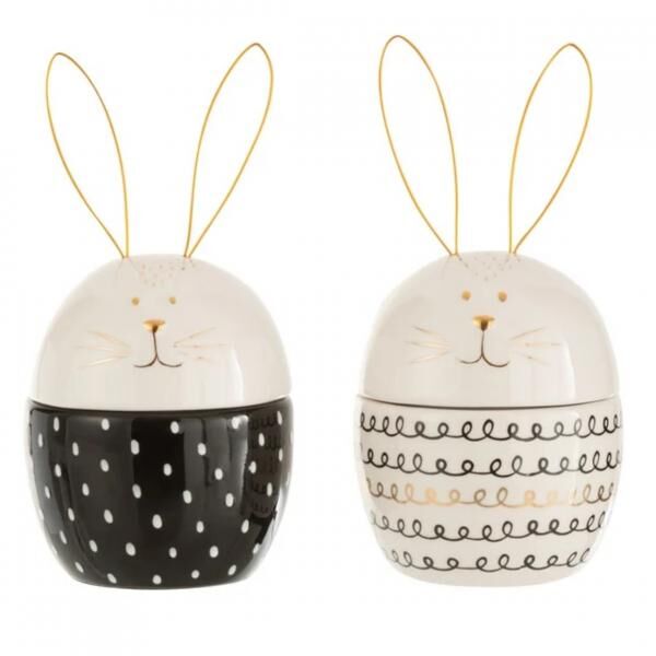 J-line Bowl with Lid, Rabbit, 19.5 cm, 2 assorted