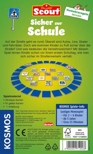 Kosmos 710538 - Scout Sicher zur Schule - Lustiges Memospiel