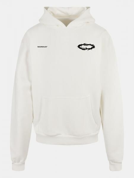 l&auml;ssiger MJ Gonzales Herren Hoodie Oversize 460 g/m&sup2; mit Baumwolle Wei&szlig;