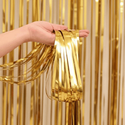 Lamettavorhang Folie gold, ca. 200cmL