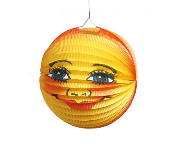 Laterne "Gesicht", rund - 25 cm